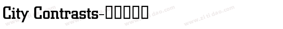 City Contrasts字体转换